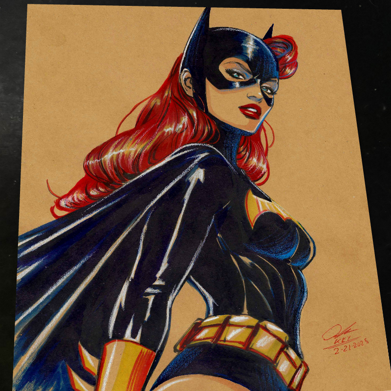 Batgirl Art Print Signed 8.5x11 | Art by Keyeske