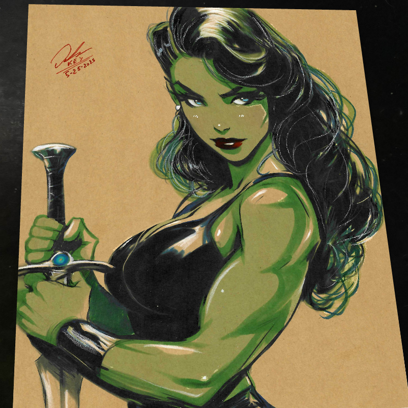 She Hulk - Marvel art print by Keyeske
