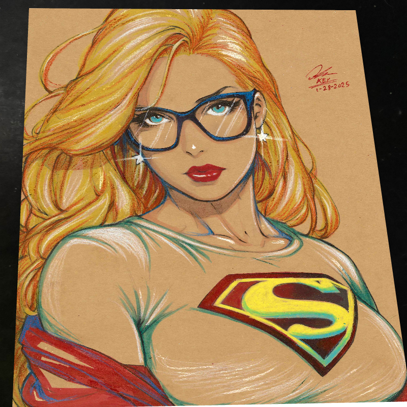 Superwoman Art Print Signed 8.5x11 | Art by Keyeske