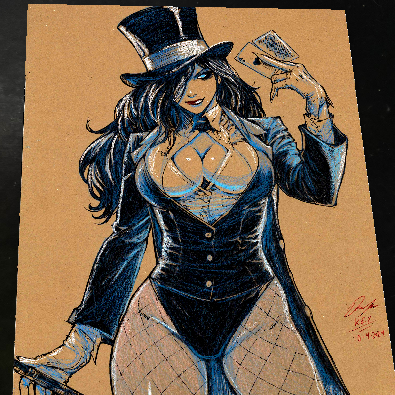 Zatanna Art Print Signed 8.5x11 | Art by Keyeske