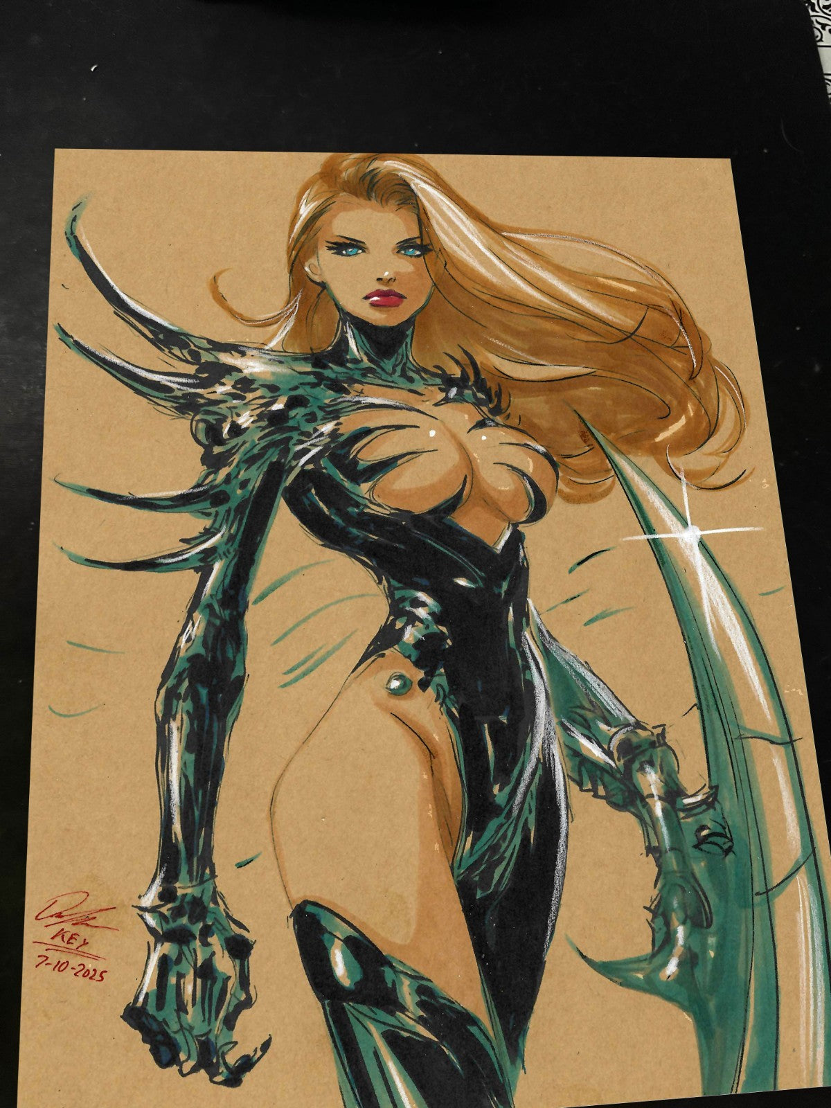 Witchblade Art Print Signed 8.5x11 | Art by Keyeske