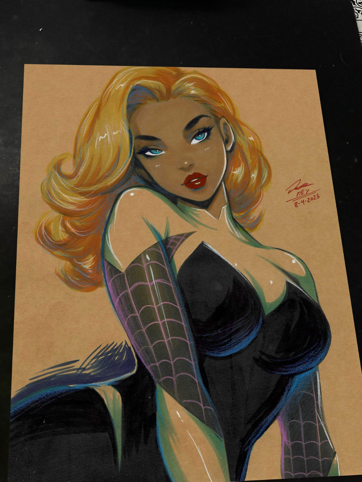 Gwen Stacy Art Print Signed 8.5x11 | Art by Keyeske