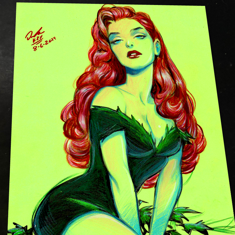 Poison Ivy Art Print Signed 8.5x11 | Art by Keyeske