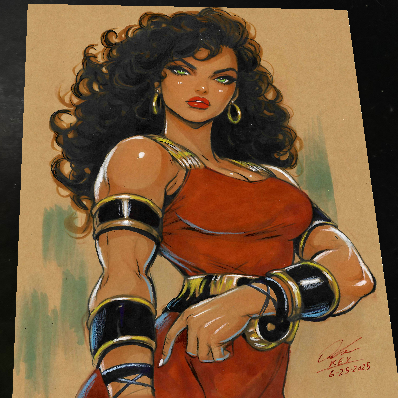 Donna Troy Wonder Girl DC Art Print Signed 8.5x11 | Art by Keyeske