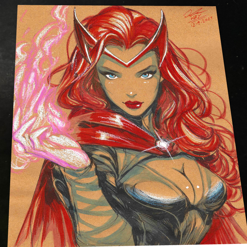 Scarlet Witch - Marvel art print by Keyeske