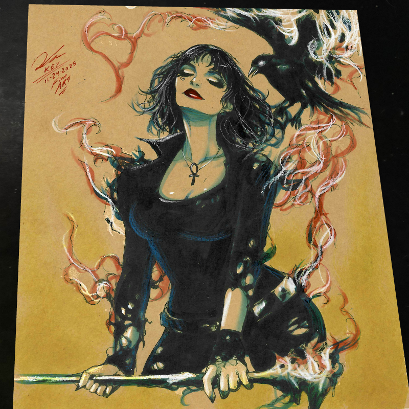 Death of the Endless Art Print Signed 8.5x11 | Art by Keyeske
