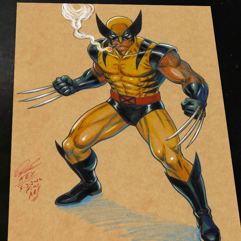 Wolverine X-Men Art Print Signed 8.5x11 | Art by Keyeske