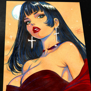 Vampirella Art Print Signed 8.5x11 Art by Keyeske - Marvel art print by Keyeske
