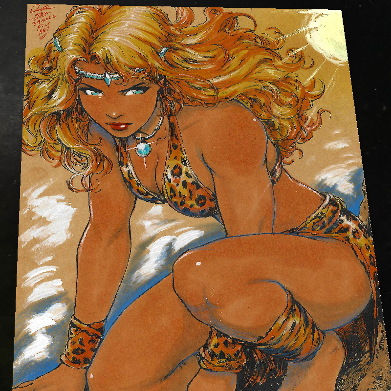 Shanna the She-Devil Art Print Signed 8.5x11 | Art by Keyeske