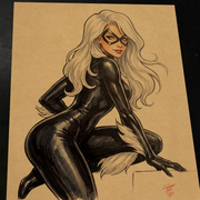Black Cat - Marvel art print by Keyeske