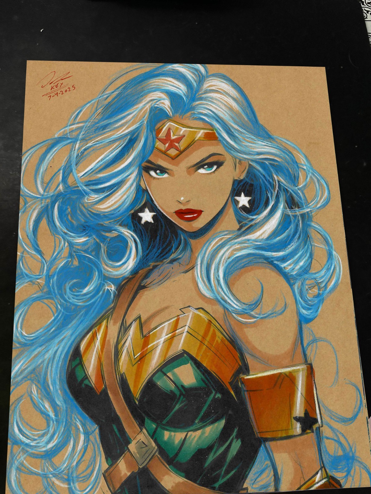 Wonder Woman Art Print Signed 8.5x11 | Art by Keyeske