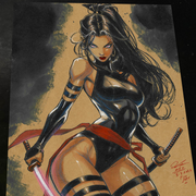 Psylocke Art Print Signed 8.5x11 | Art by Keyeske