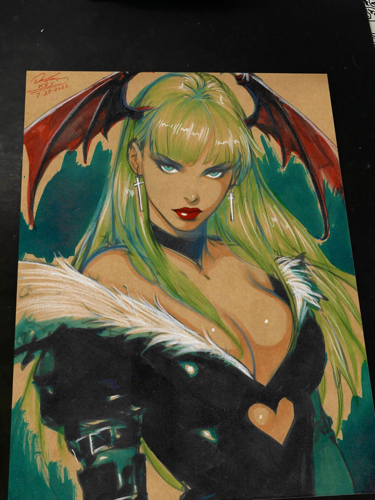 Morrigan Art Print Signed 8.5x11 | Art by Keyeske