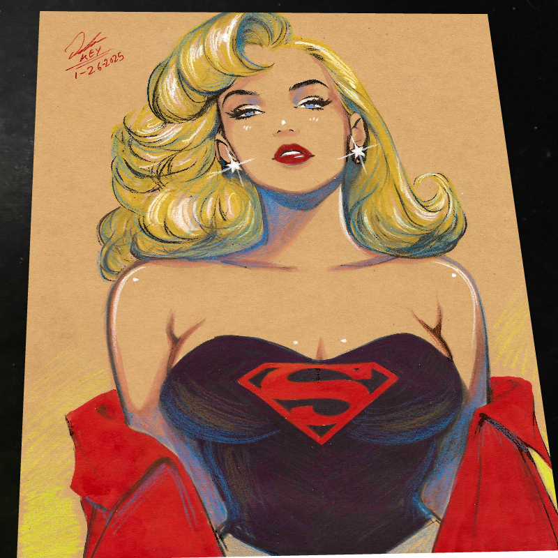Superwoman art print by Keyeske