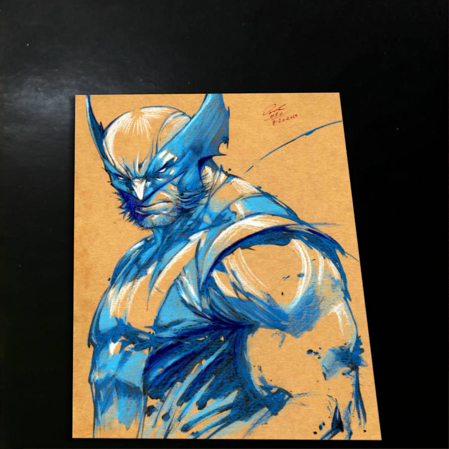 Wolverine X-Men Art Print Signed 8.5x11 | Art by Keyeske
