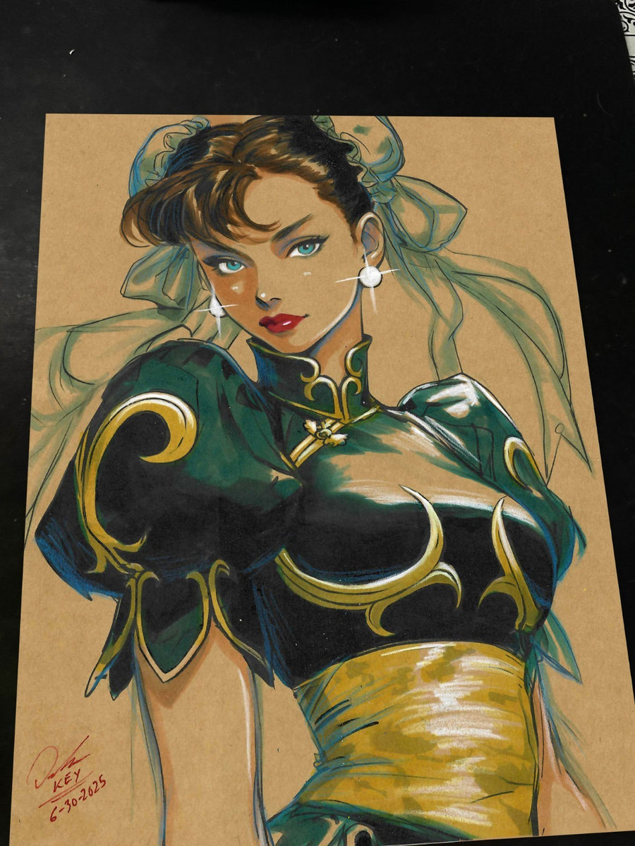 Chun Li Street Fighter Art Print Signed 8.5x11 | Art by Keyeske