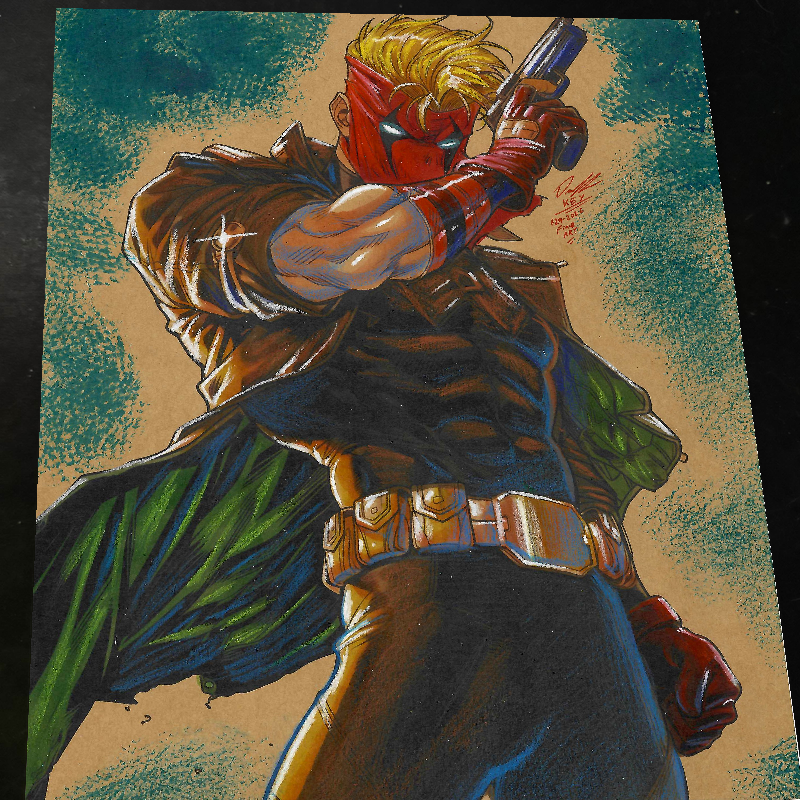 Grifter WildCATS DC Comics Art Print Signed 8.5x11 | Art by Keyeske