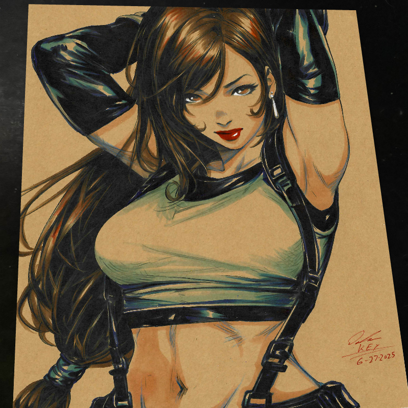 Tifa Lockhart Art Print 8.5x11 Art by Keyeske