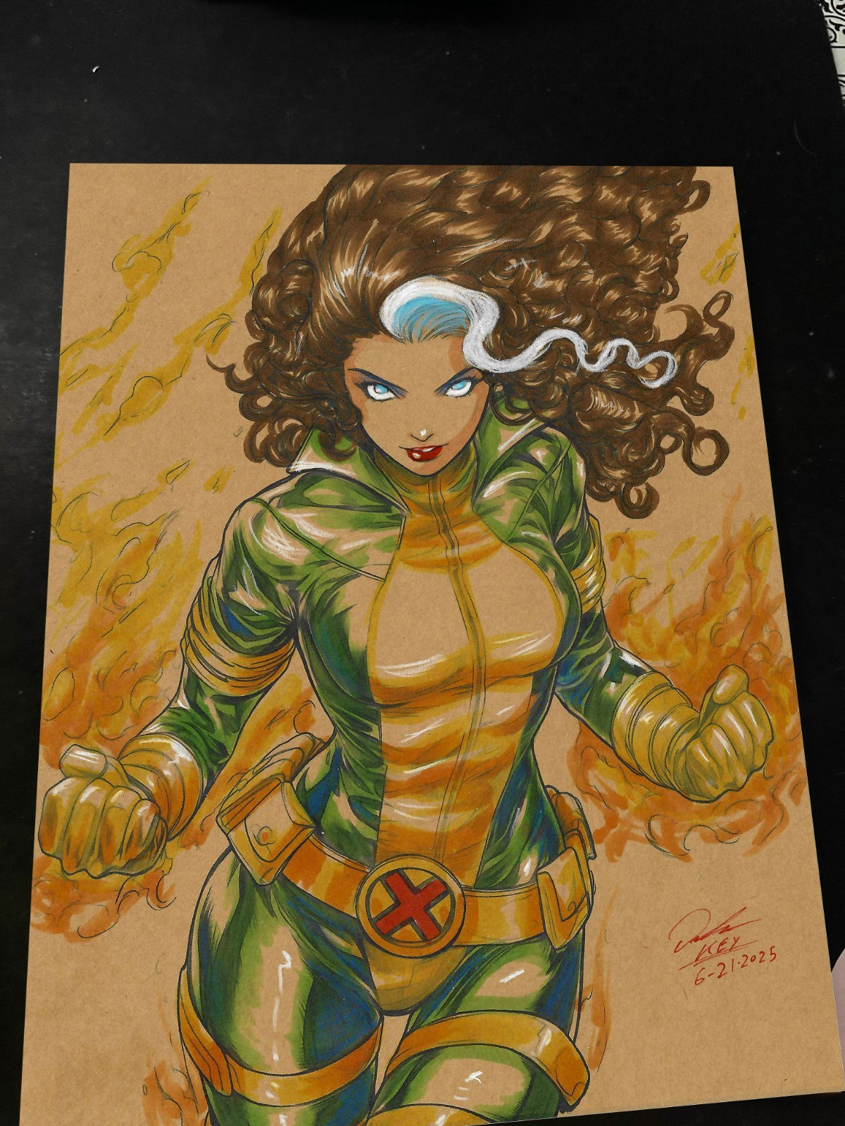 Rogue X-Men Art Print Signed 8.5x11 | Art by Keyeske