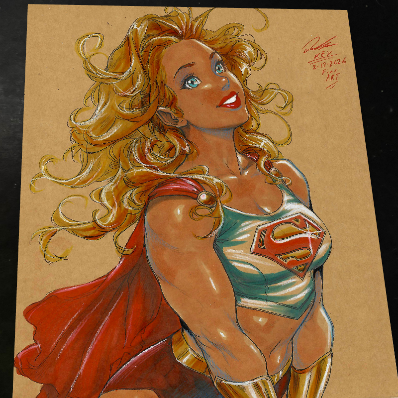 Superwoman Art Print Signed 8.5x11 | Art by Keyeske