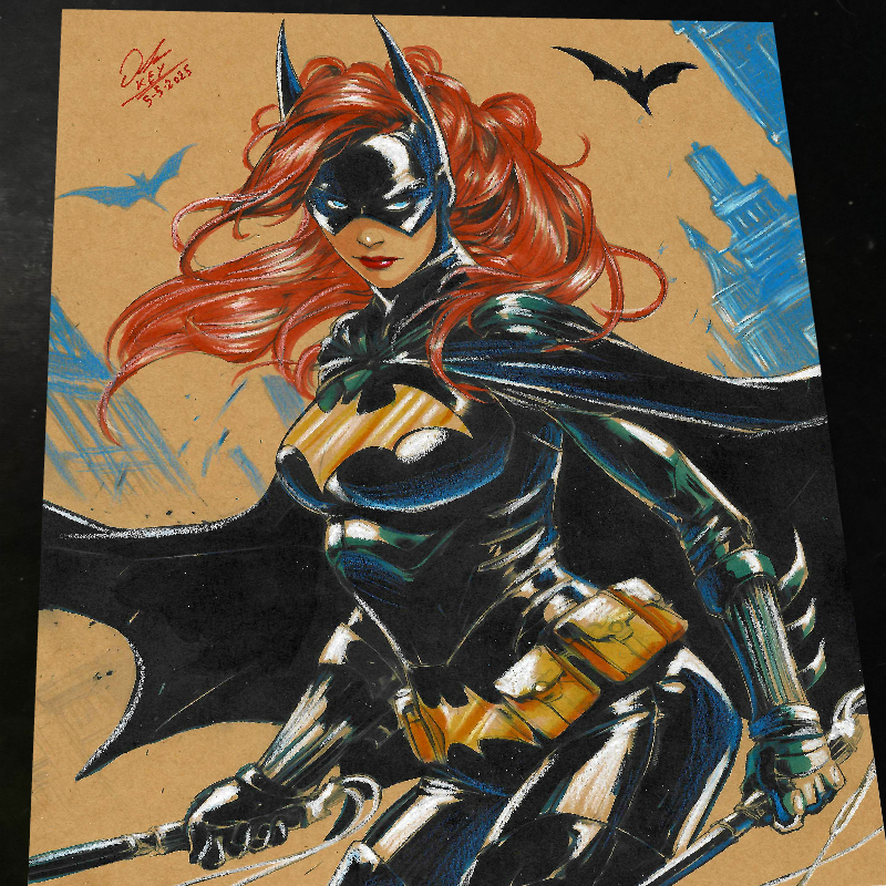 Batgirl Art Print Signed 8.5x11 | Art by Keyeske