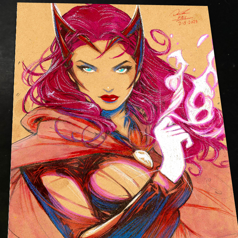 Scarlet Witch - Marvel art print by Keyeske