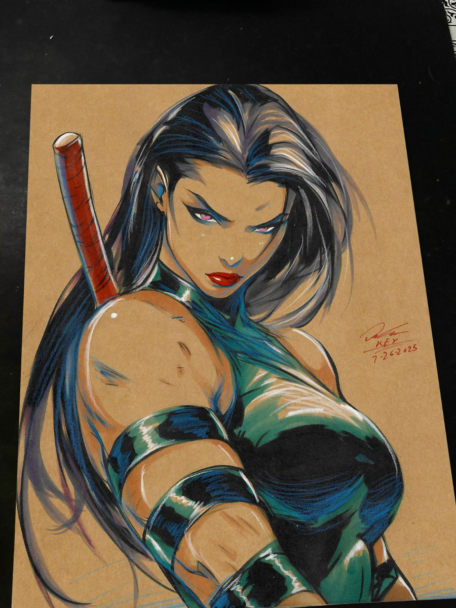 Psylocke - Marvel art print by Keyeske