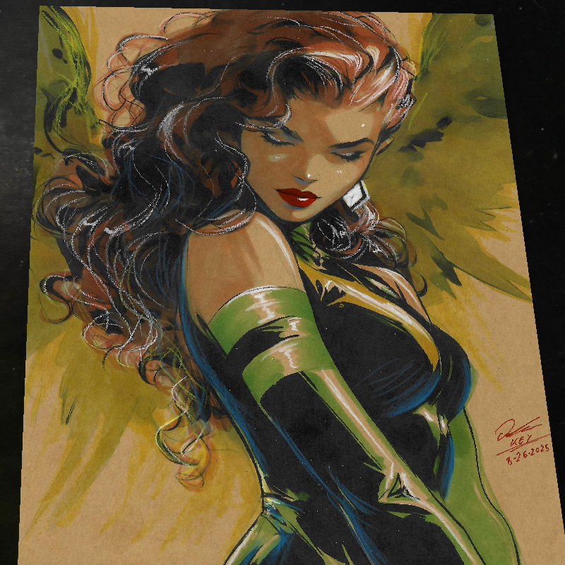 Jean Grey Art Print Signed 8.5x11 | Art by Keyeske