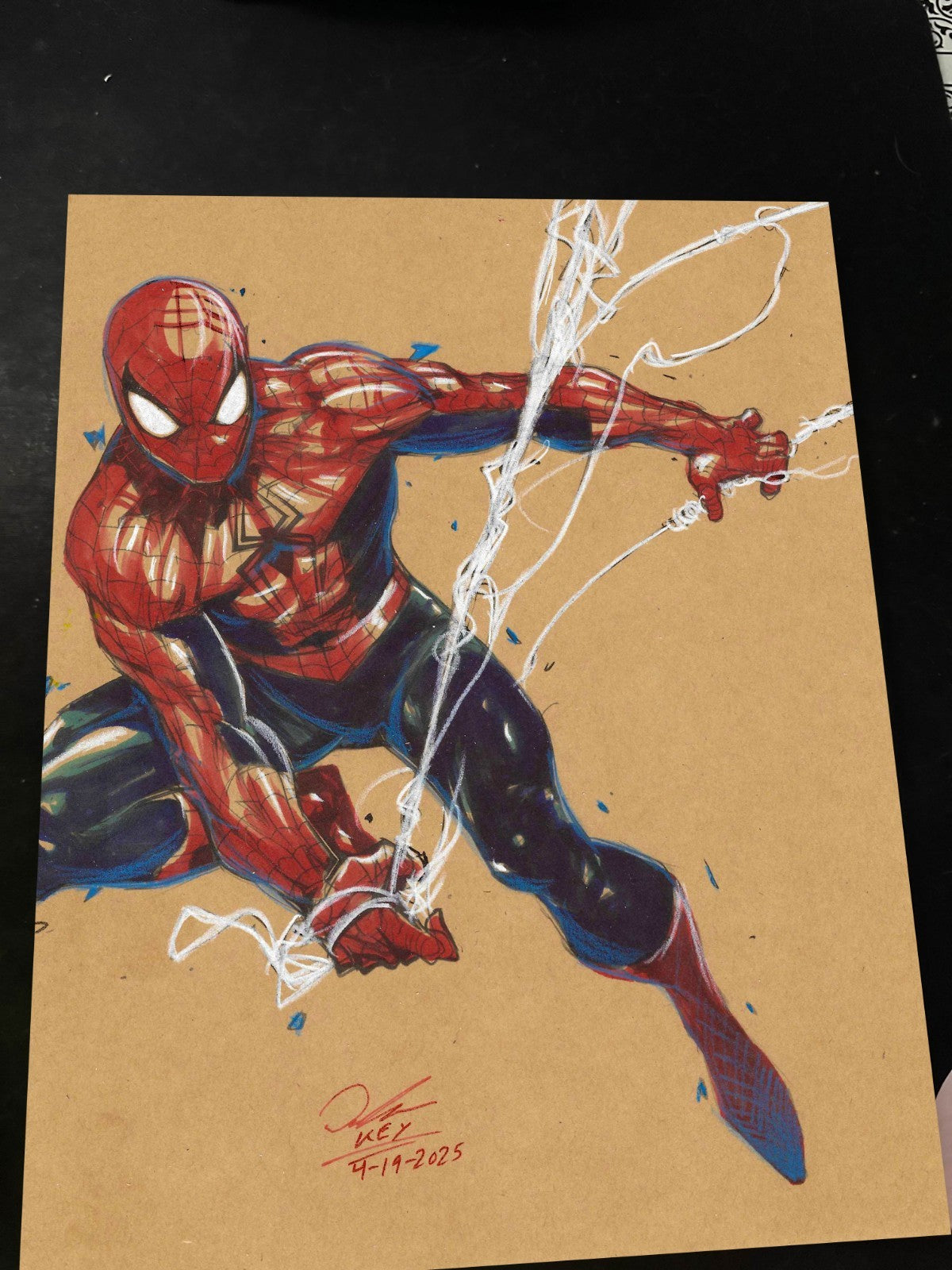 Spider-Man Art Print Signed 8.5x11 | Art by Keyeske