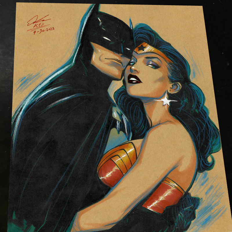 Batman Art Print Signed 8.5x11 | Art by Keyeske