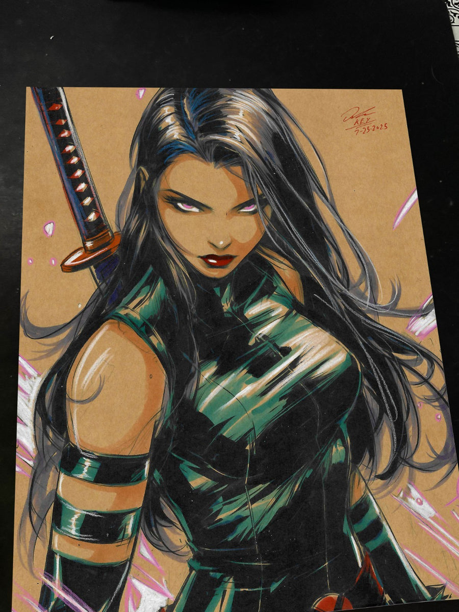 Psylocke - Marvel art print by Keyeske