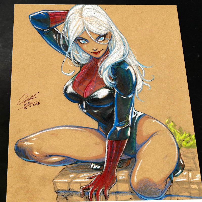 Spider-Woman Art Print Signed 8.5x11 | Art by Keyeske