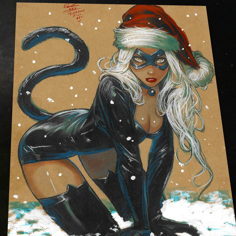 Black Cat - Marvel art print by Keyeske