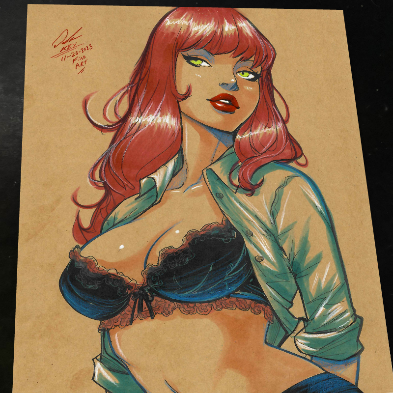 Mary Jane Watson Art Print Signed 8.5x11 | Art by Keyeske