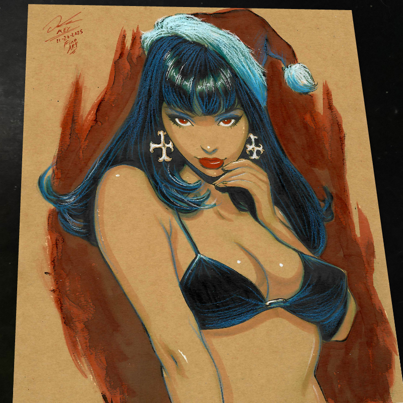 Vampirella Art Print Signed 8.5x11 Art by Keyeske