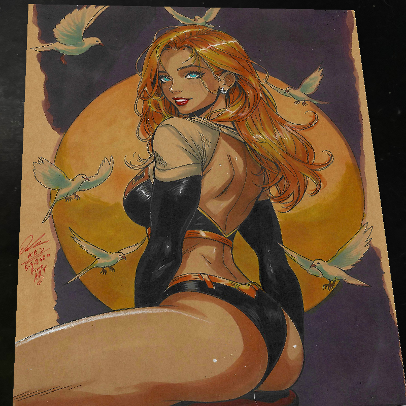 Supergirl DC Art Print Signed 8.5x11 | Art by Keyeske