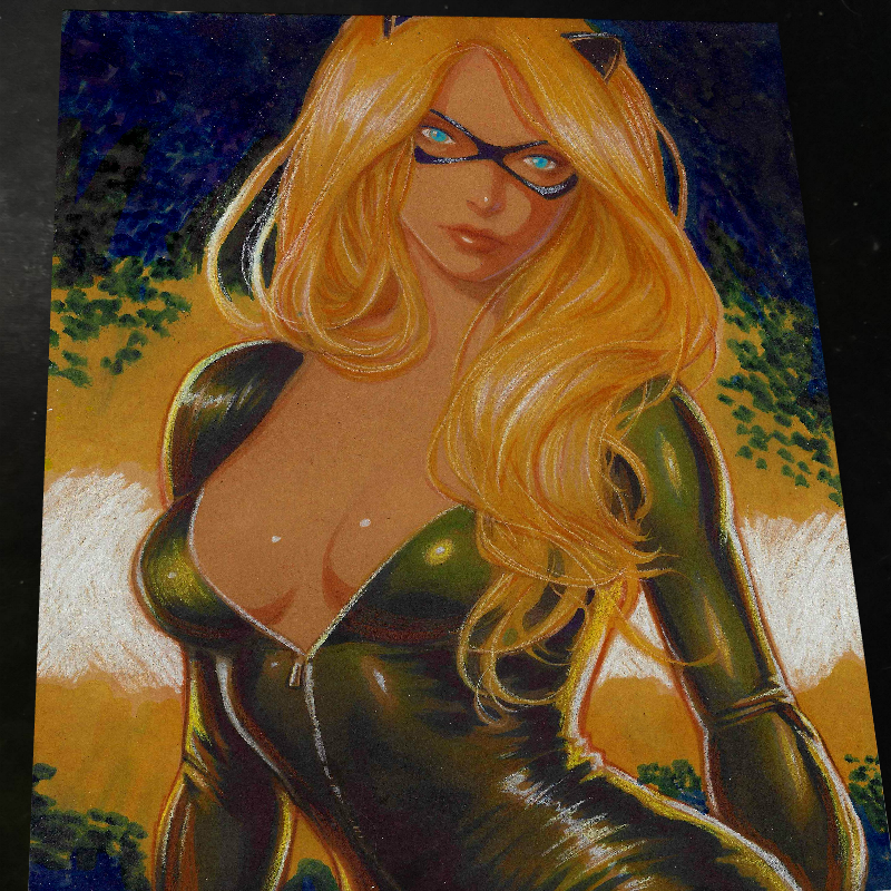 Black Cat - Marvel art print by Keyeske