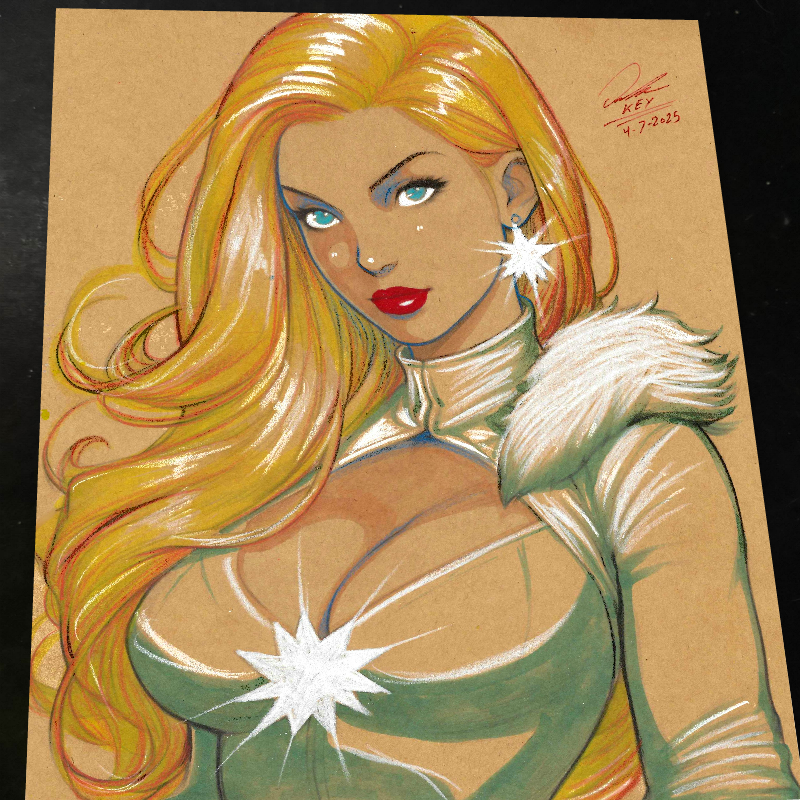 Emma Frost X-Men Art Print Signed 8.5x11 | Art by Keyeske