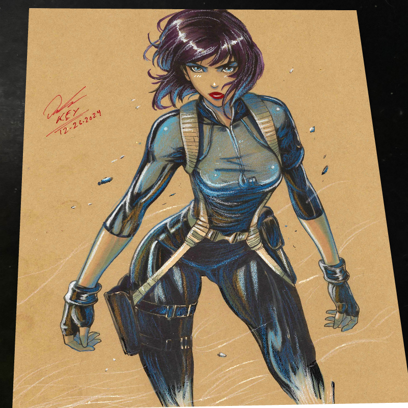 Motoko Kusanagi Art Print Signed 8.5x11 | Art by Keyeske