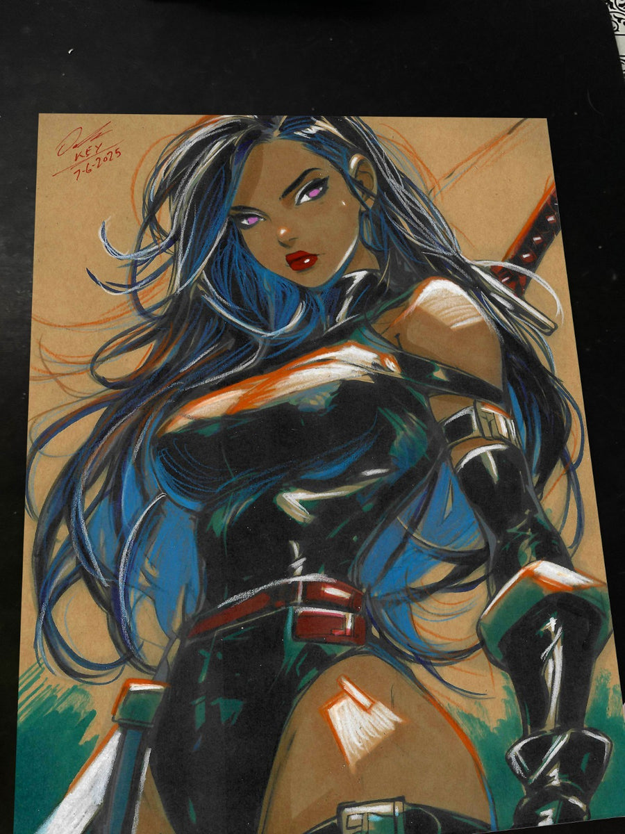 Psylocke - Marvel art print by Keyeske