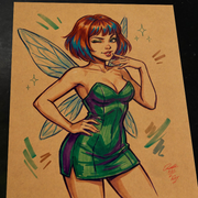 Fairy Original Art Print Signed 8.5x11 | Art by Keyeske