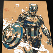 Captain America - Marvel art print by Keyeske