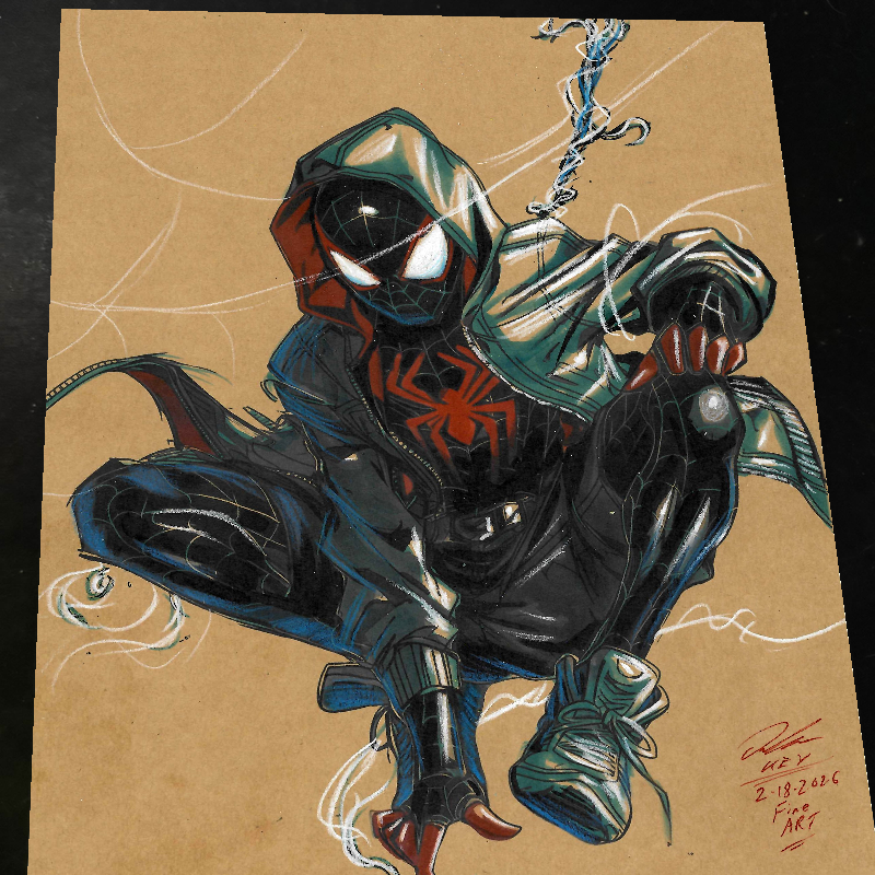 Spider-Man Art Print Signed 8.5x11 | Art by Keyeske