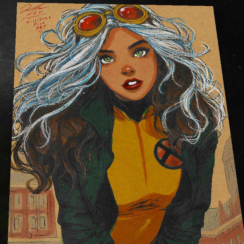Rogue X-Men Art Print Signed 8.5x11 | Art by Keyeske