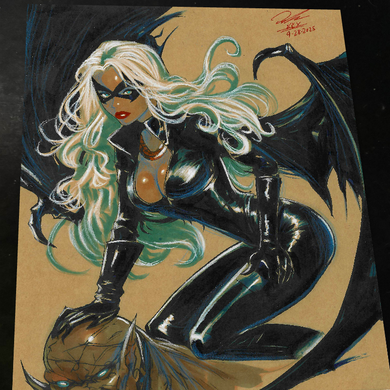Black Cat - Marvel art print by Keyeske