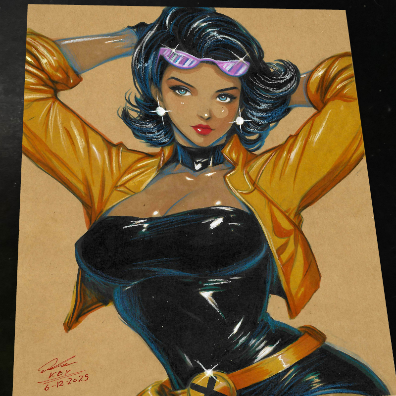 Jubilee X-Men Art Print Signed 8.5x11 | Art by Keyeske