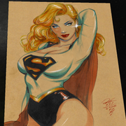 Supergirl DC Art Print Signed 8.5x11 | Art by Keyeske