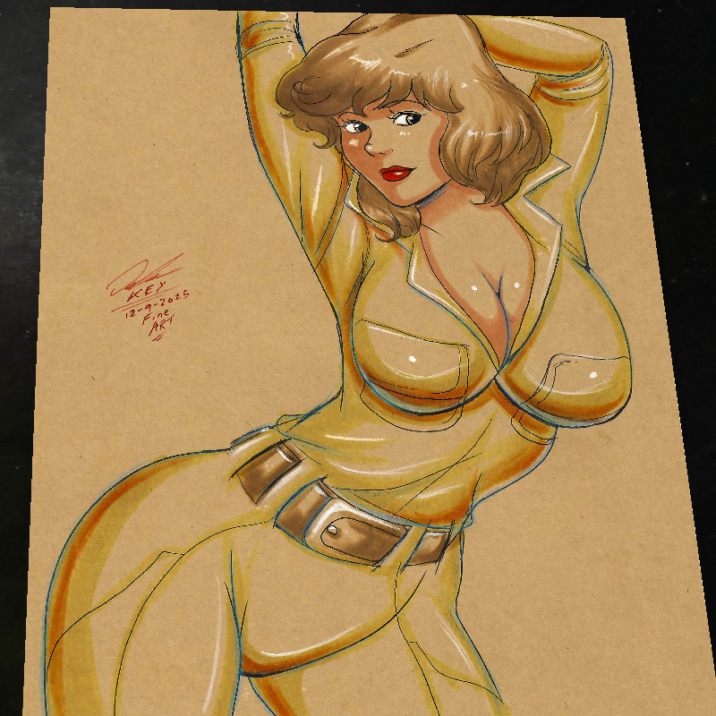 April O'Neil TMNT Classic Cartoon Art Print Signed 8.5x11 | Art by Keyeske
