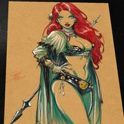 Jungle Girl Art Print Signed 8.5x11 | Art by Keyeske