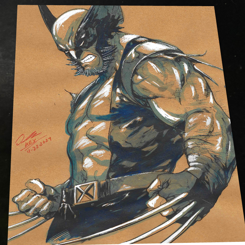 Wolverine X-Men Art Print Signed 8.5x11 | Art by Keyeske